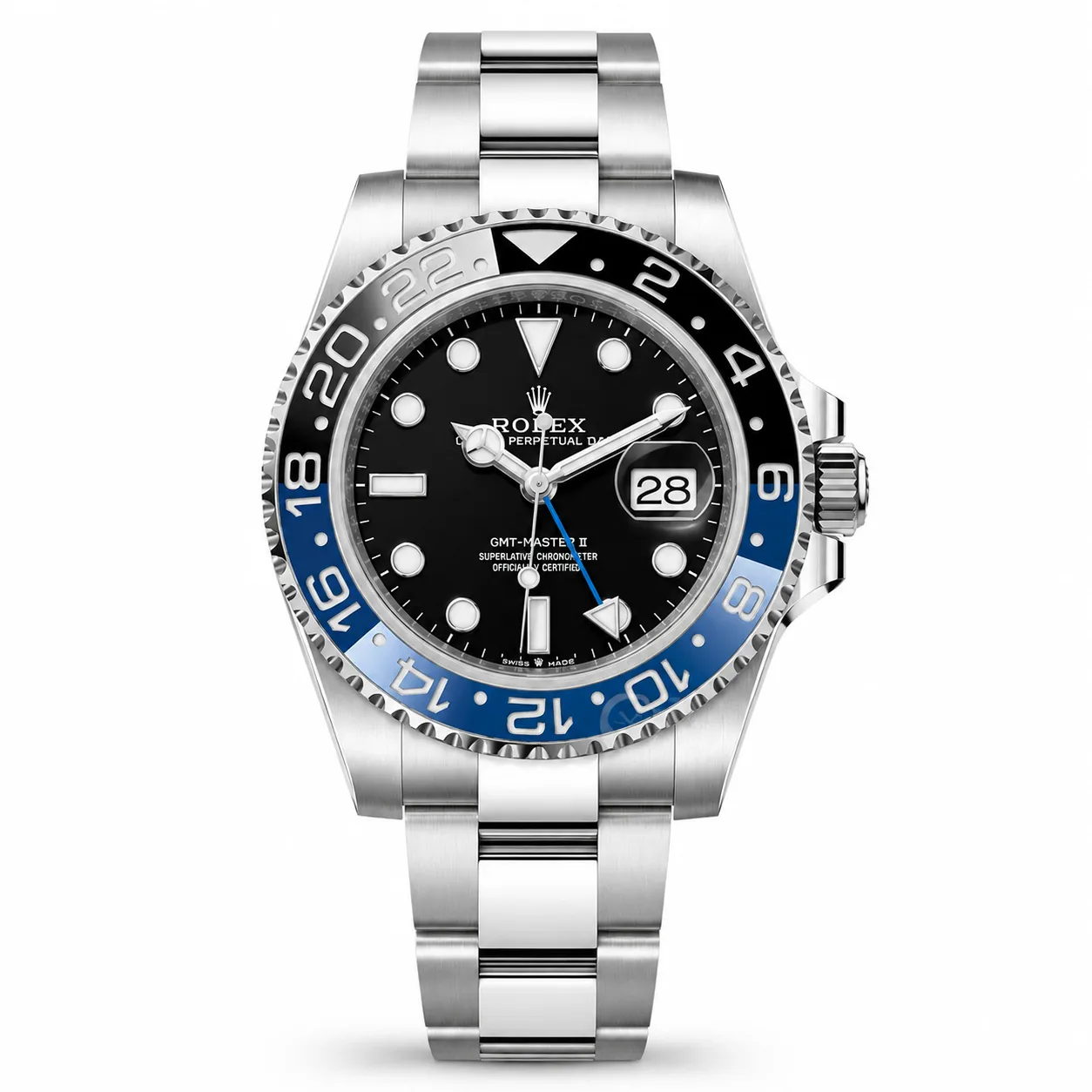 Rolex GMT-Master II m126710blnr-0003 40mm Cal.3285 / Cerachrom 904L Stainless Steel AI 头图 1 - 白底全貌 [ai-shot:full-white]