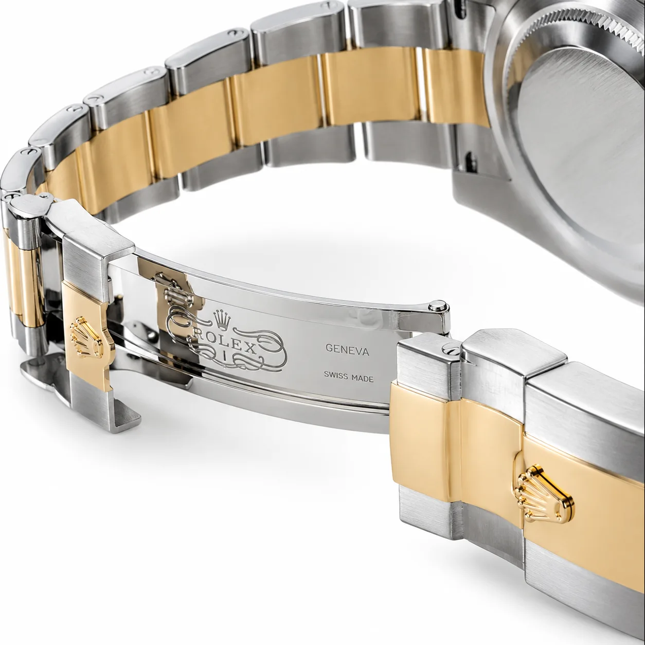 Rolex Submariner m126613lb-0002 41mm Cal.3235 / Cerachrom 904L Stainless Steel and 18K Yellow Gold AI 头图 3 - 表扣表链 [ai-shot:bracelet-clasp]