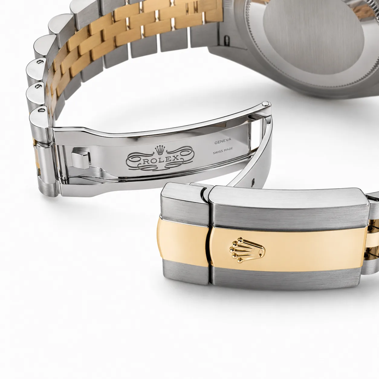 Rolex Datejust m126333-0014 41mm Cal.3235 / 18K 904L Stainless Steel and 18K Yellow Gold AI 头图 3 - 表扣表链 [ai-shot:bracelet-clasp]