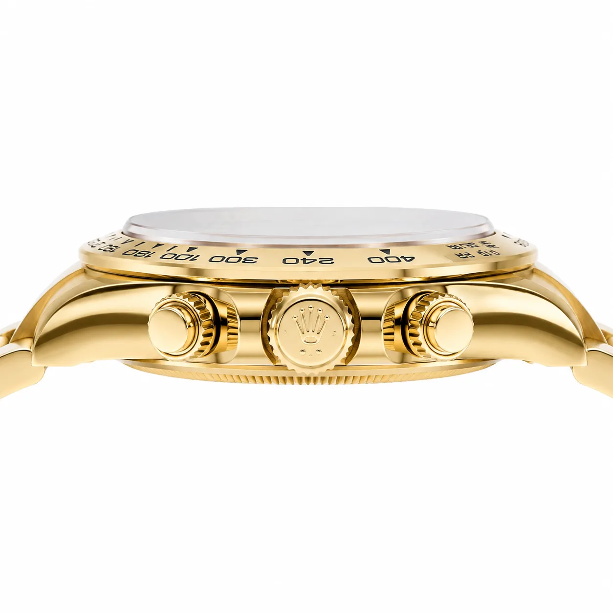 Rolex Cosmograph Daytona m126508-0004 40mm Cal.4131 / 18K 18K Yellow Gold AI 头图 2 - 侧面细节 [ai-shot:side-detail]
