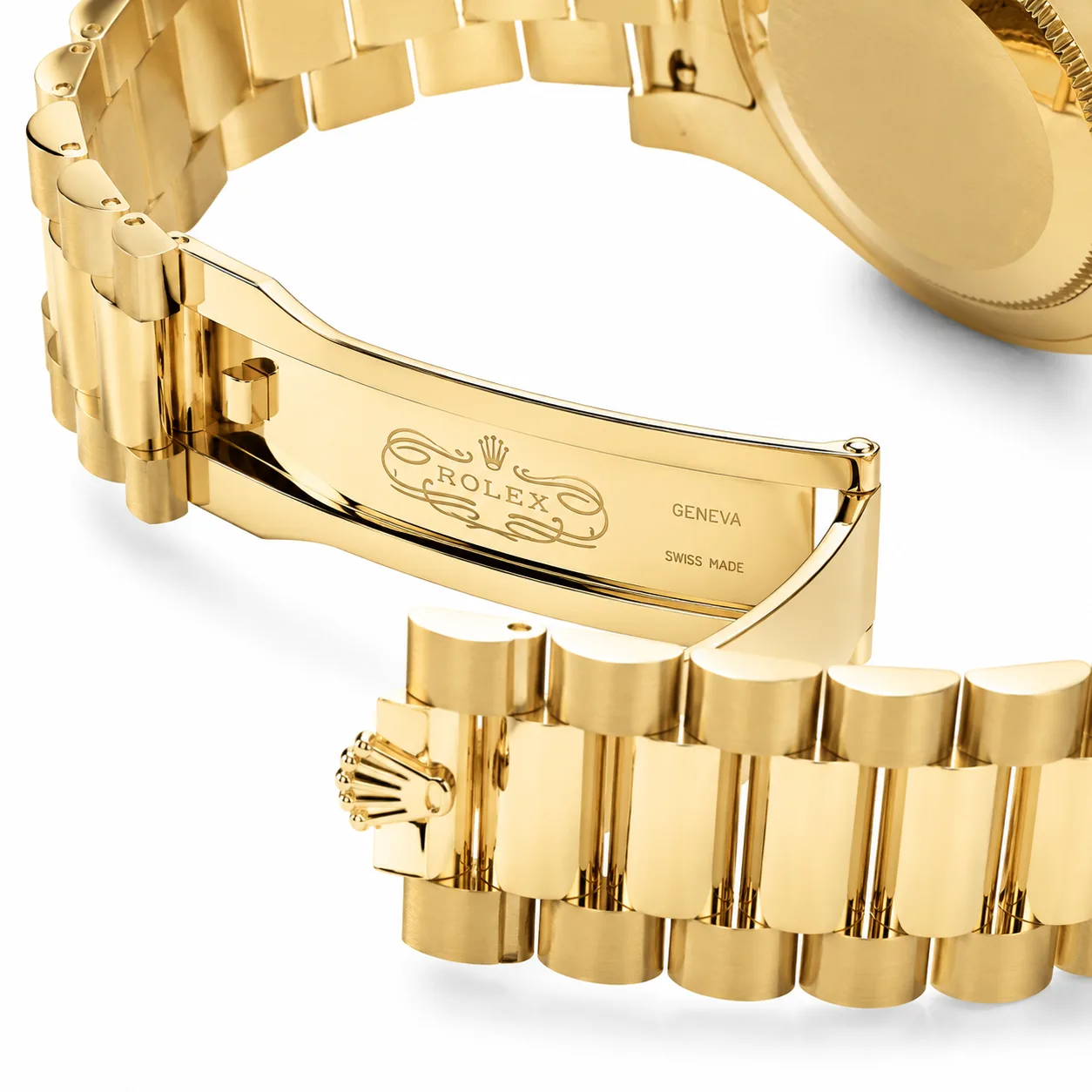 Rolex Day-Date m228238-0005 40mm Cal.3255 / 18K 18K Yellow Gold AI 头图 3 - 表扣表链 [ai-shot:bracelet-clasp]
