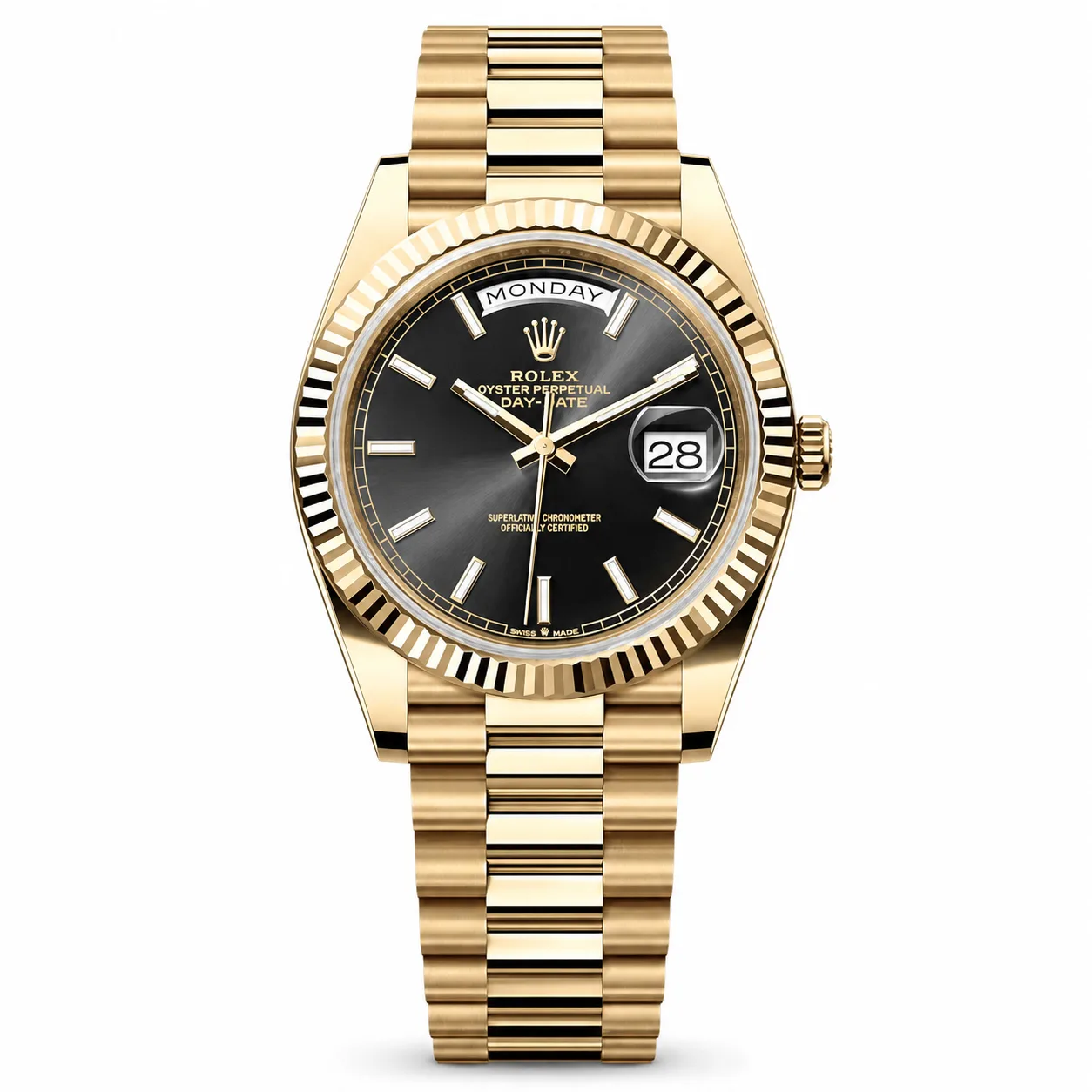 Rolex Day-Date m228238-0067 40mm Cal.3255 / 18K 18K Yellow Gold AI 头图 1 - 白底全貌 [ai-shot:full-white]