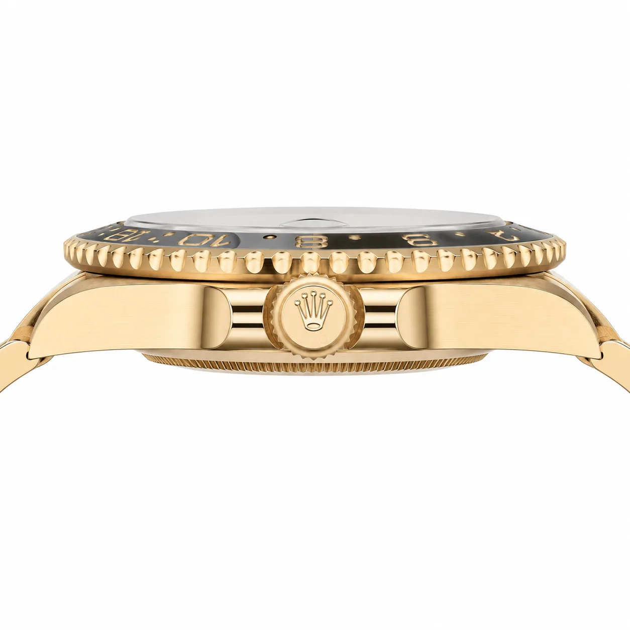 Rolex GMT-Master II M126718GRNR-0001 40mm Cal.3285 / Cerachrom 18K Yellow Gold AI 头图 2 - 侧面细节 [ai-shot:side-detail]