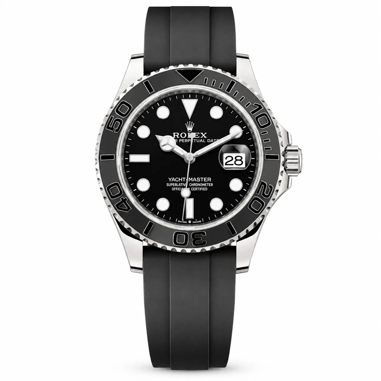 Rolex Yacht-Master m226659-0002 42mm Cal.3235 / Cerachrom 18K White Gold AI 头图 1 - 白底全貌 [ai-shot:full-white]