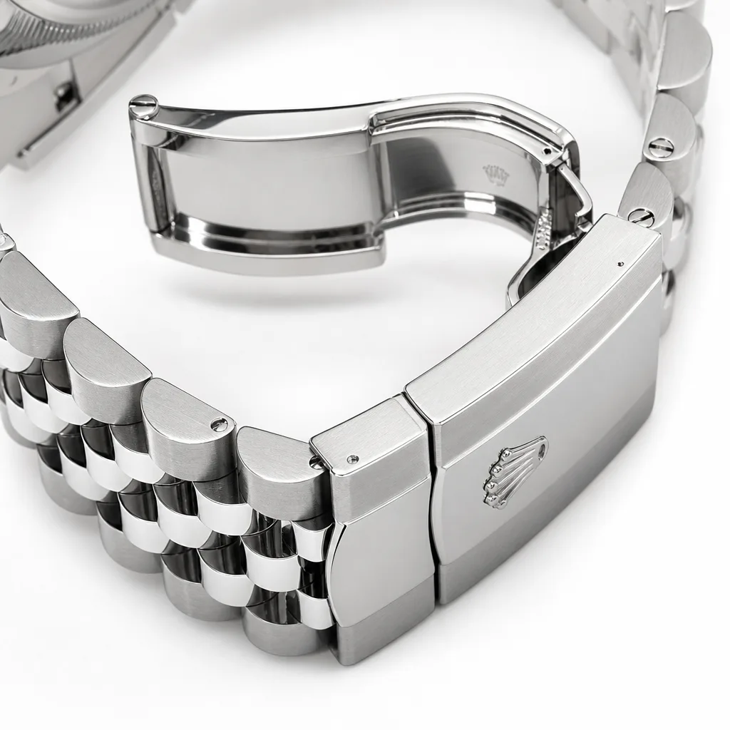 Rolex Datejust m126334-0016 41mm Cal.3235 / 18K 904L Stainless Steel and 18K White Gold AI 头图 3 - 表扣表链 [ai-shot:bracelet-clasp]