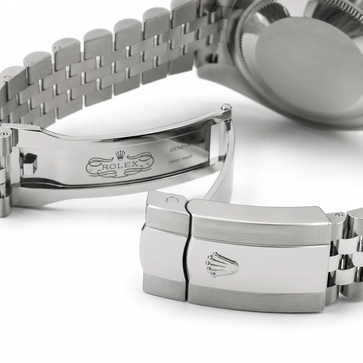 Rolex Datejust m126334-0022 41mm Cal.3235 / 18K 904L Stainless Steel and 18K White Gold AI 头图 3 - 表扣表链 [ai-shot:bracelet-clasp]