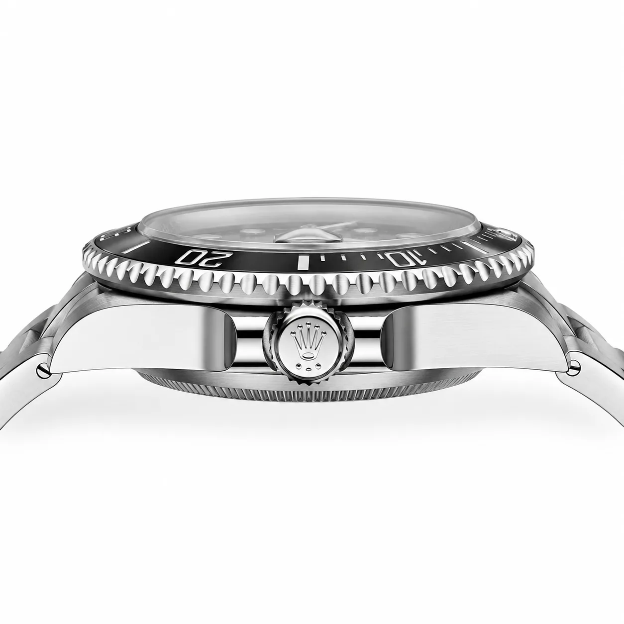 Rolex Sea-Dweller M126600-0002 43mm Cal.3235 / Cerachrom 904L Stainless Steel AI 头图 2 - 侧面细节 [ai-shot:side-detail]