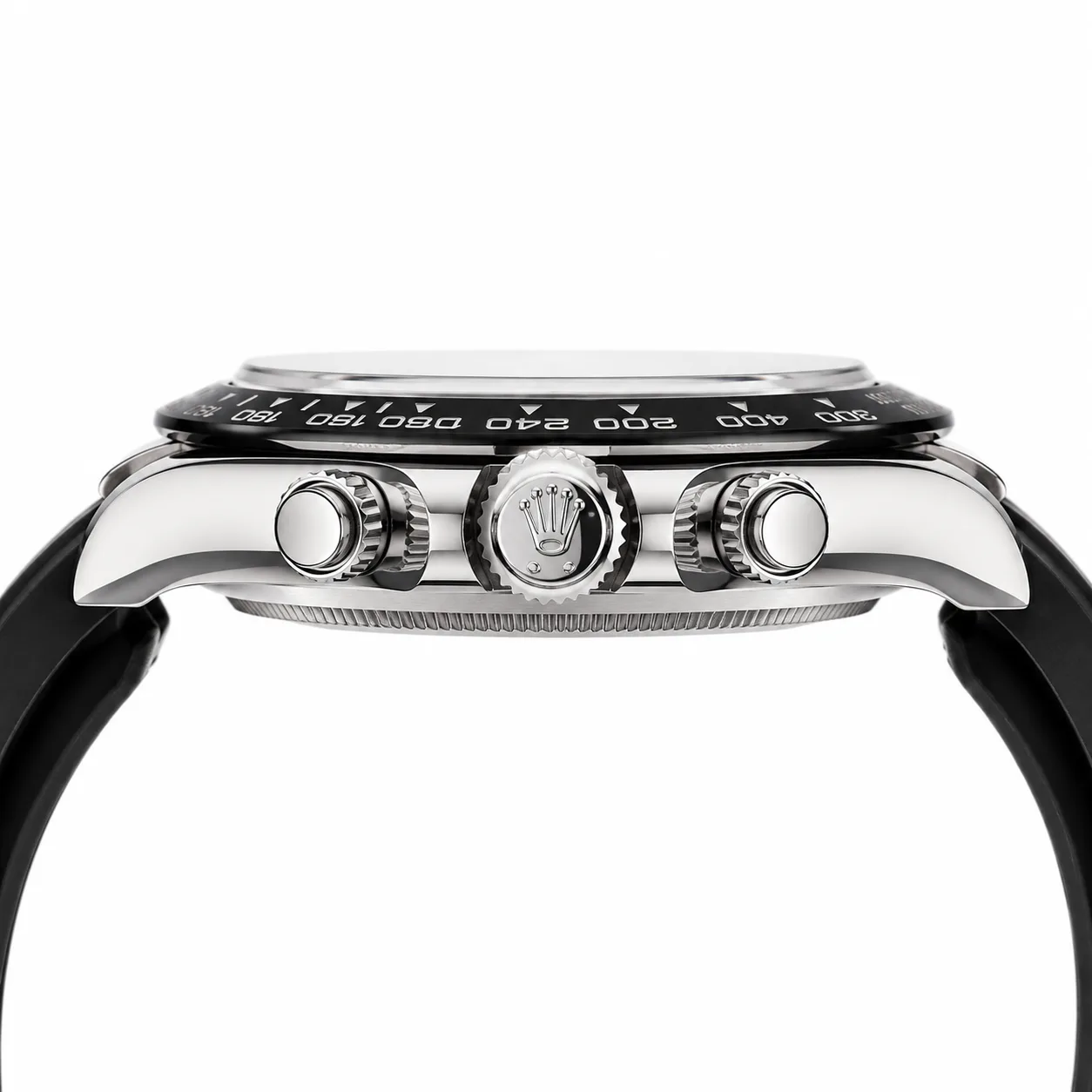 Rolex Cosmograph Daytona M116519LN-0038 40mm Cal.4130 / Cerachrom 18K White Gold AI 头图 2 - 侧面细节 [ai-shot:side-detail]