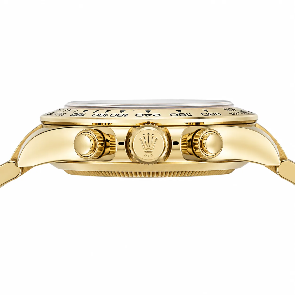 Rolex Cosmograph Daytona m126508-0003 40mm Cal.4131 / 18K 18K Yellow Gold AI 头图 2 - 侧面细节 [ai-shot:side-detail]