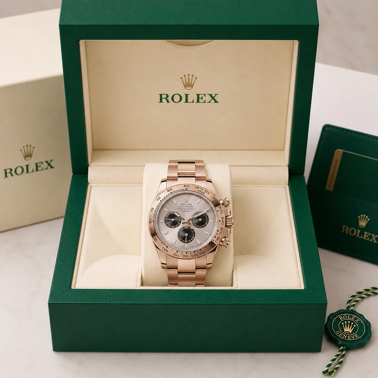 Rolex Cosmograph Daytona m126505-0003 40mm Cal.4131 / 18K 18K Everose Gold AI 头图 5 - 包装盒 [ai-shot:box-shot]