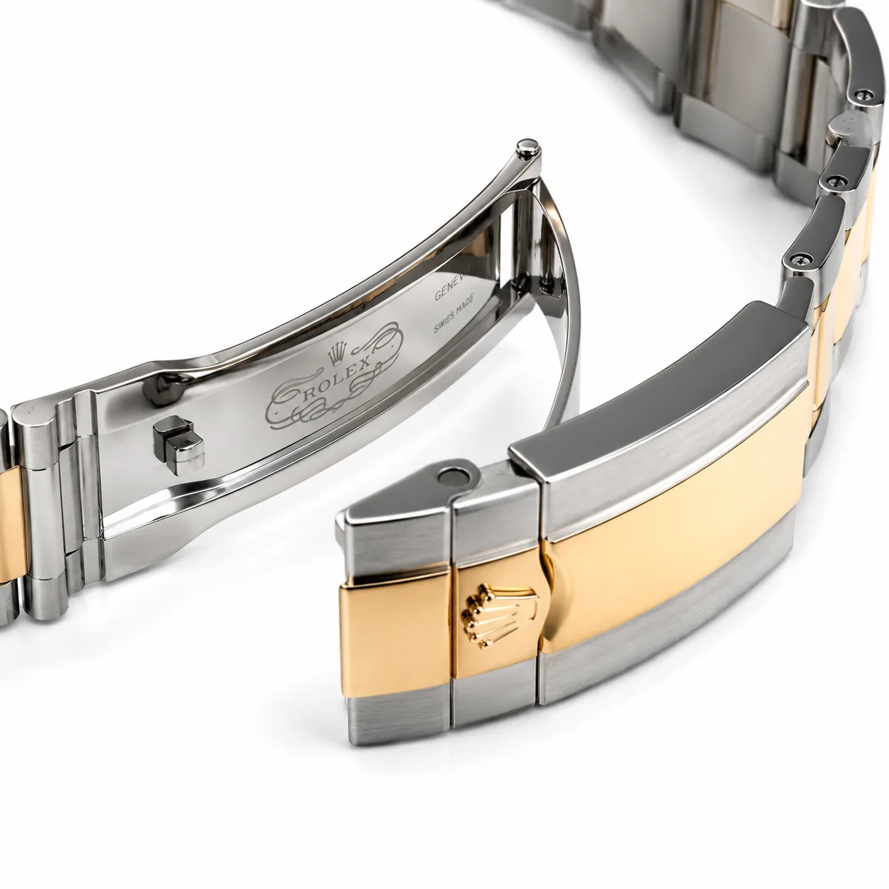 Rolex Cosmograph Daytona m116503-0011 40mm Cal.4130 / 18K 904L Stainless Steel and 18K Yellow Gold AI 头图 3 - 表扣表链 [ai-shot:bracelet-clasp]