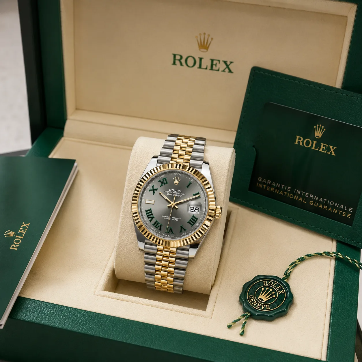 Rolex Datejust m126333-0020 41mm Cal.3235 / 18K 904L Stainless Steel and 18K Yellow Gold AI 头图 5 - 包装盒 [ai-shot:box-shot]