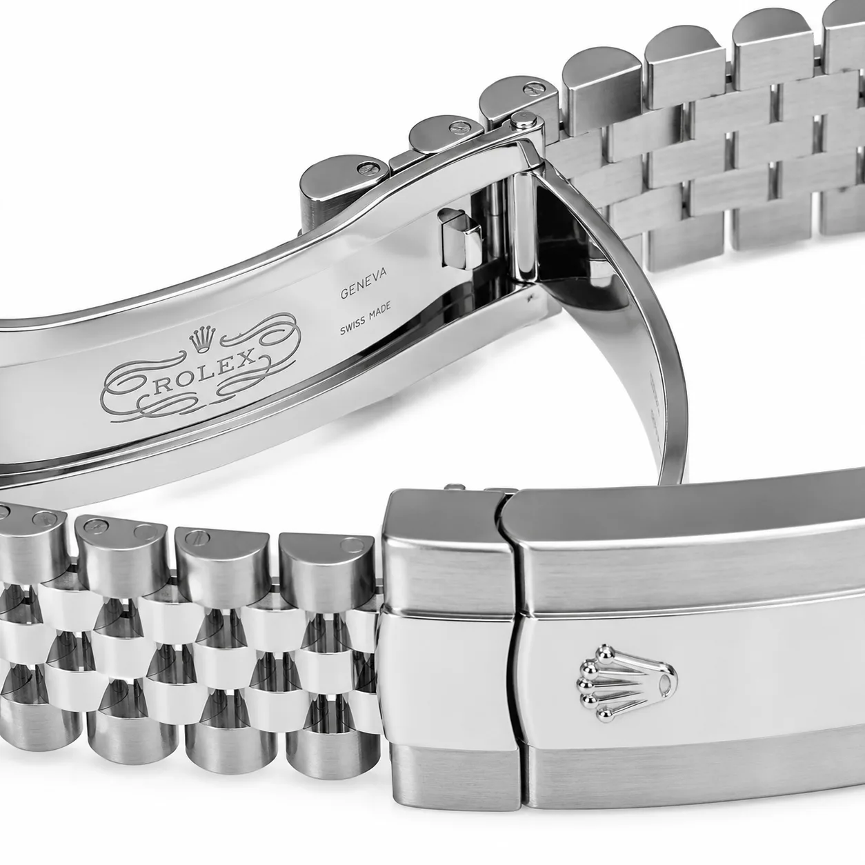 Rolex Datejust m126334-0004 41mm Cal.3235 904L Stainless Steel and 18K White Gold AI 头图 3 - 表扣表链 [ai-shot:bracelet-clasp]