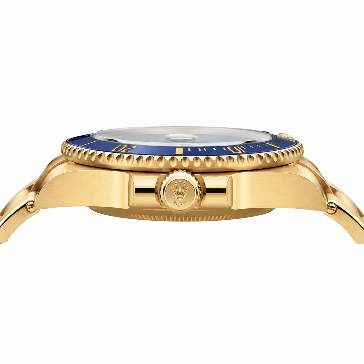 Rolex Submariner m126618lb-0002 41mm Cal.3235 / Cerachrom 18K Yellow Gold AI 头图 2 - 侧面细节 [ai-shot:side-detail]