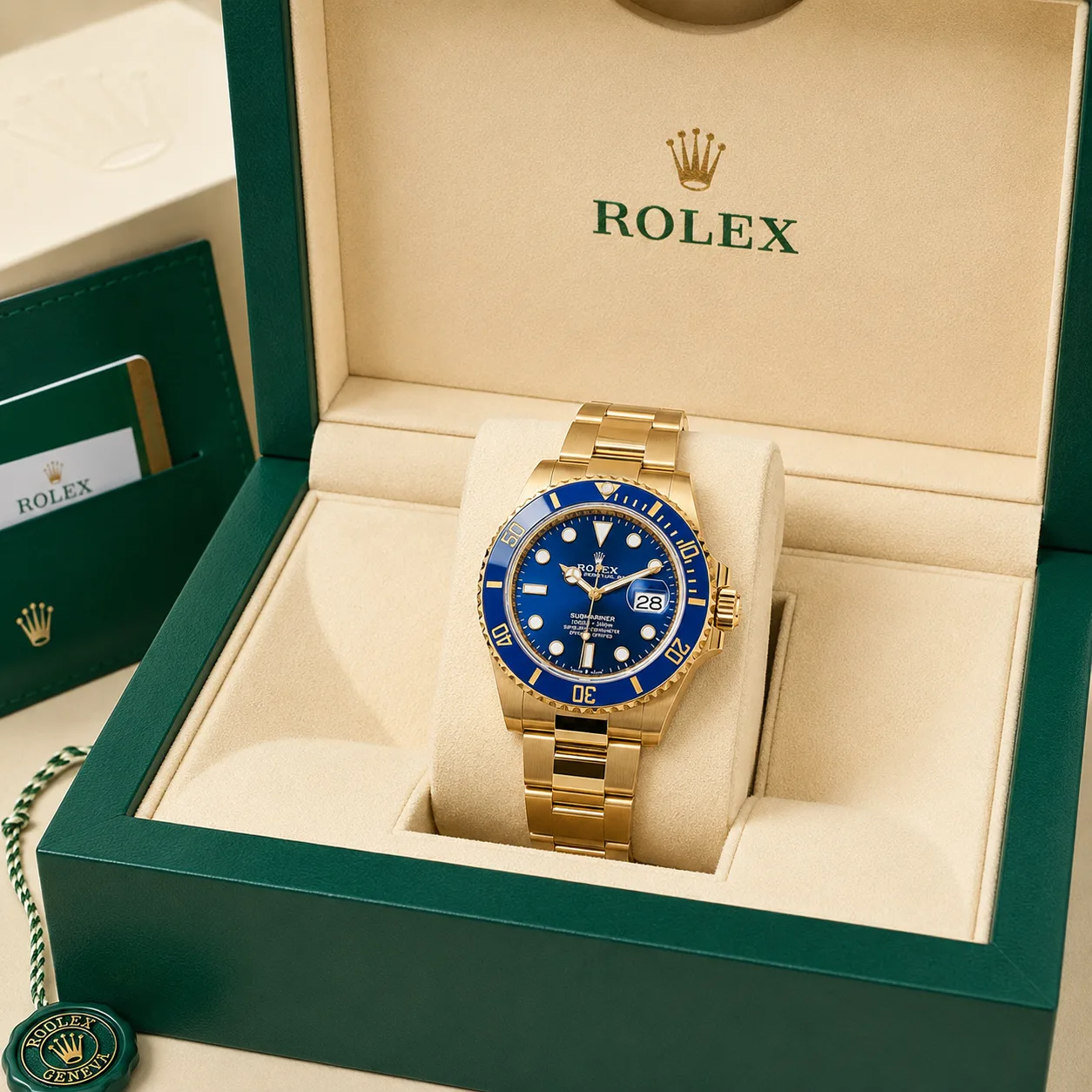 Rolex Submariner m126618lb-0002 41mm Cal.3235 / Cerachrom 18K Yellow Gold AI 头图 5 - 包装盒 [ai-shot:box-shot]