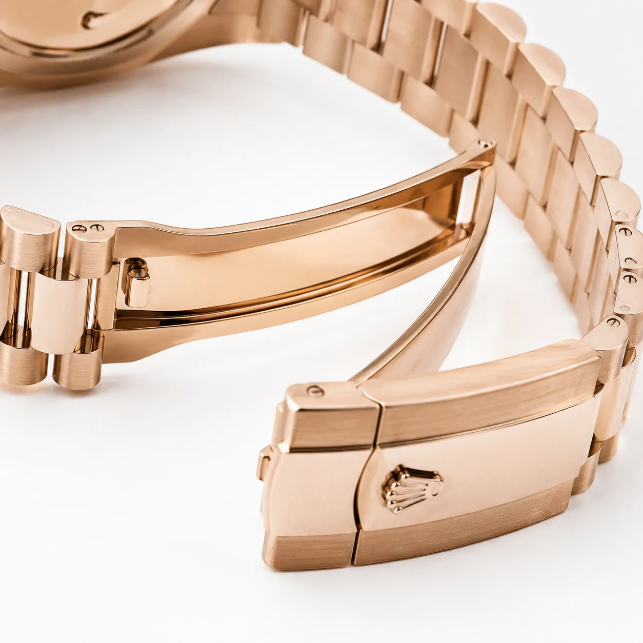Rolex Day-Date m228235-0055 40mm Cal.3255 / 18K 18K Everose Gold AI 头图 3 - 表扣表链 [ai-shot:bracelet-clasp]