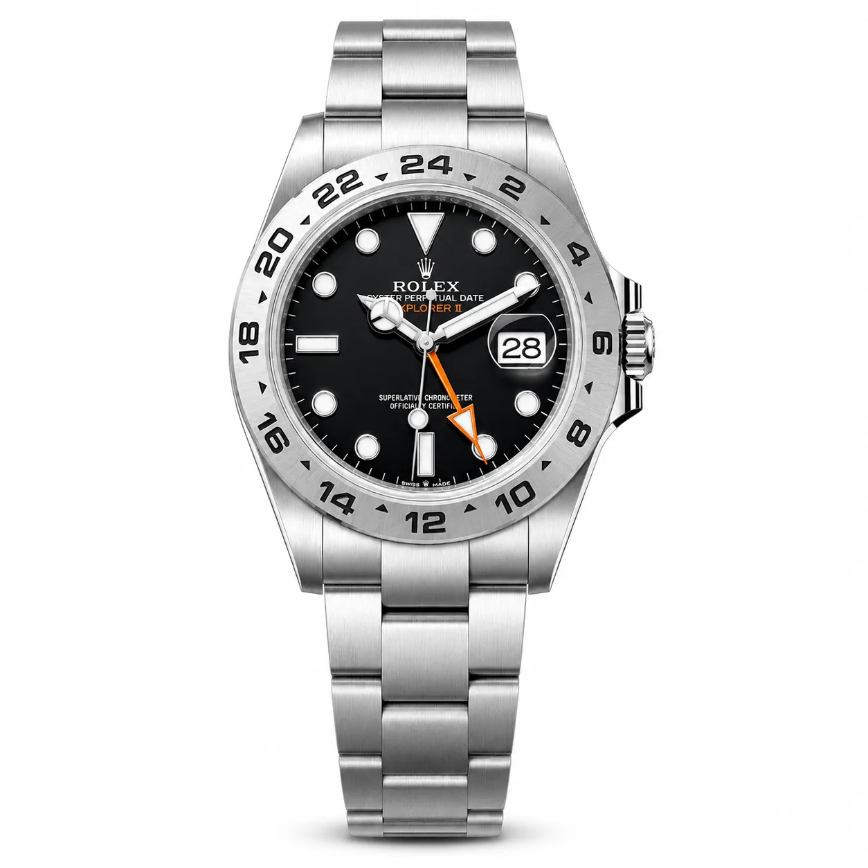 Rolex Explorer m226570-0002 42mm Calibre 3285 Black / Fixed 24-hour Oystersteel Bezel 904L Stainless Steel AI 头图 1 - 白底全貌 [ai-shot:full-white]