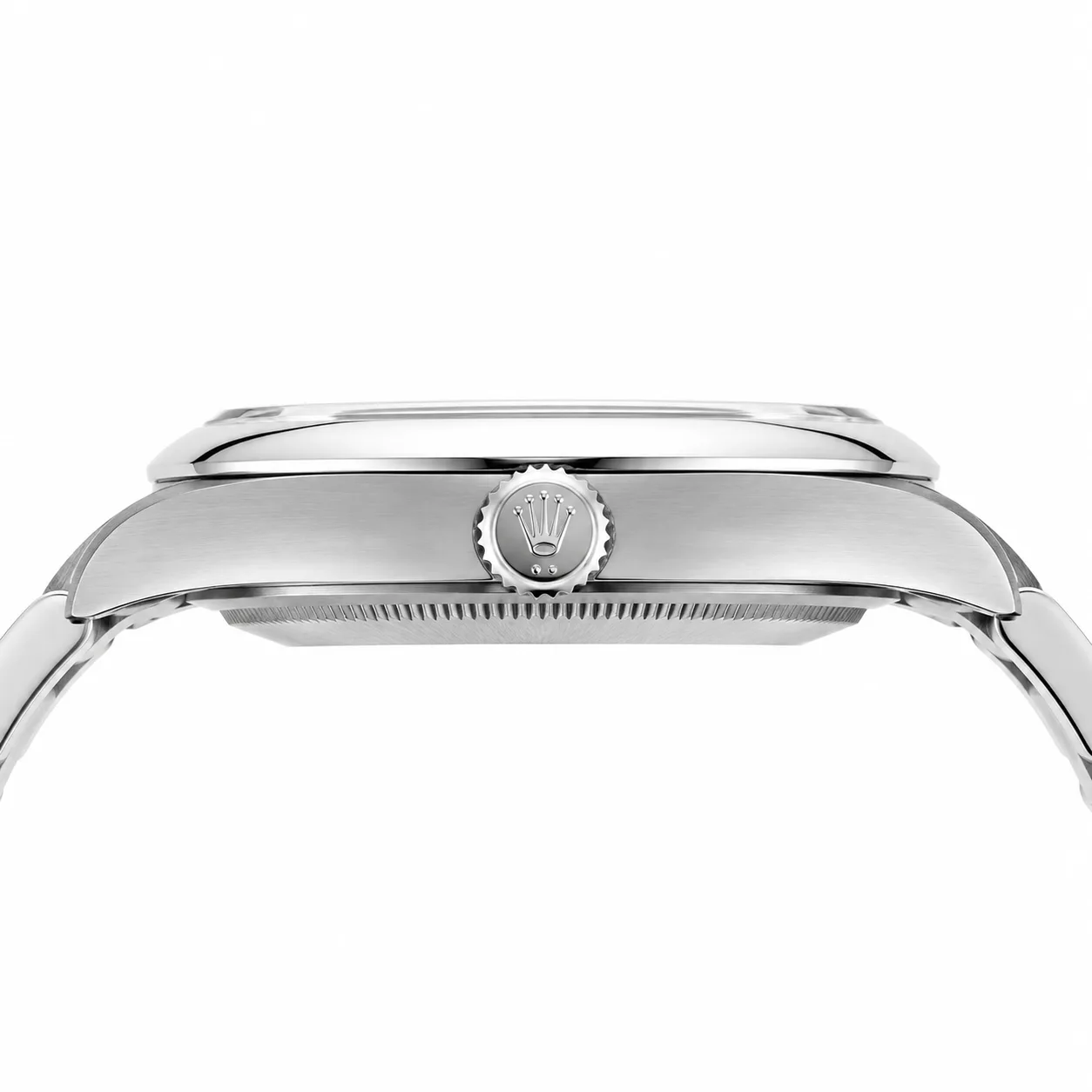 Rolex Oyster Perpetual m134300-0006 41mm Calibre 3230 Pistachio Green / Polished Oystersteel Dome Bezel 904L Stainless Steel AI 头图 2 - 侧面细节 [ai-shot:side-detail]