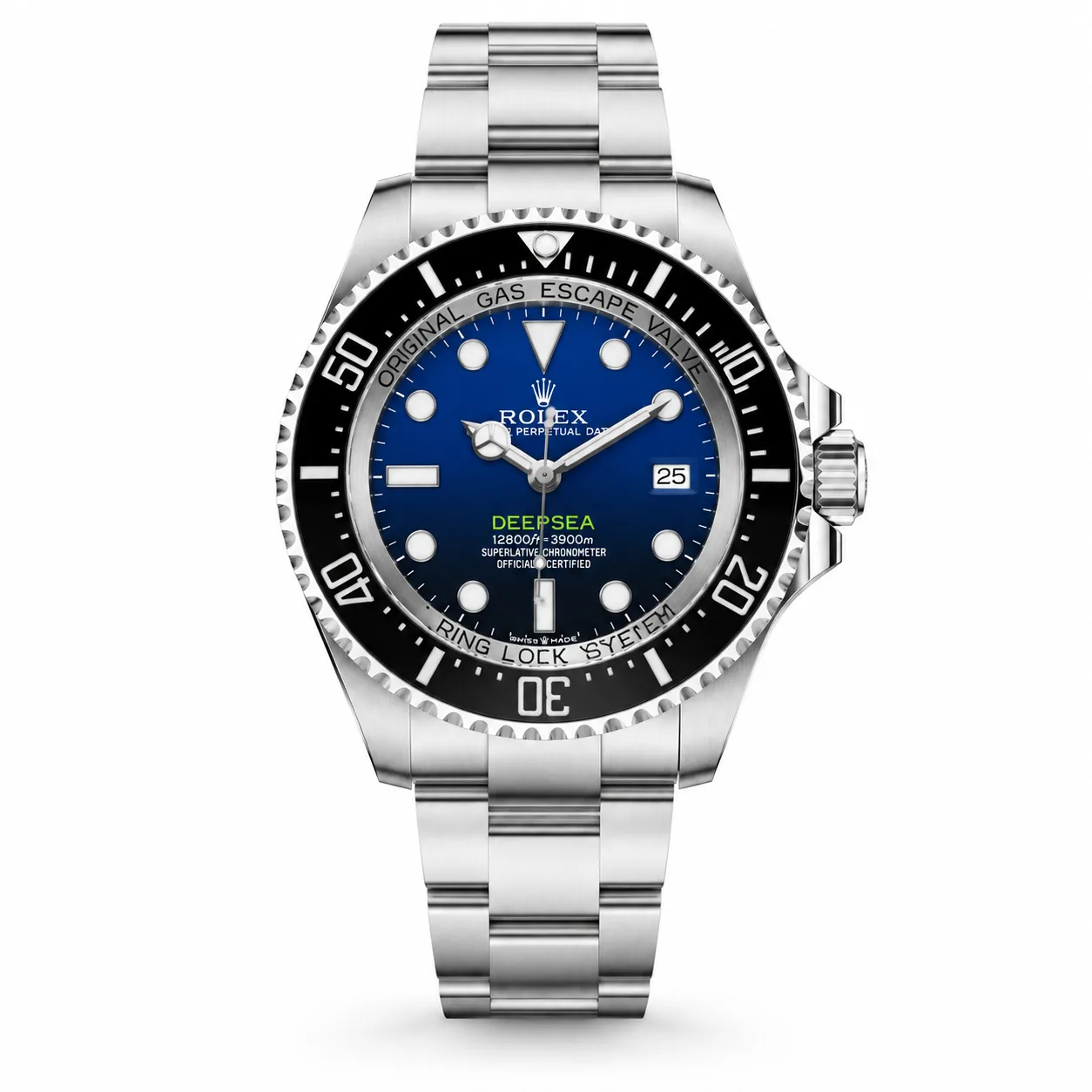 Rolex Deepsea 136660-0005 Cal.3235 D-Blue Dial Black Bezel AI 头图 1 - 白底全貌 [ai-shot:full-white]
