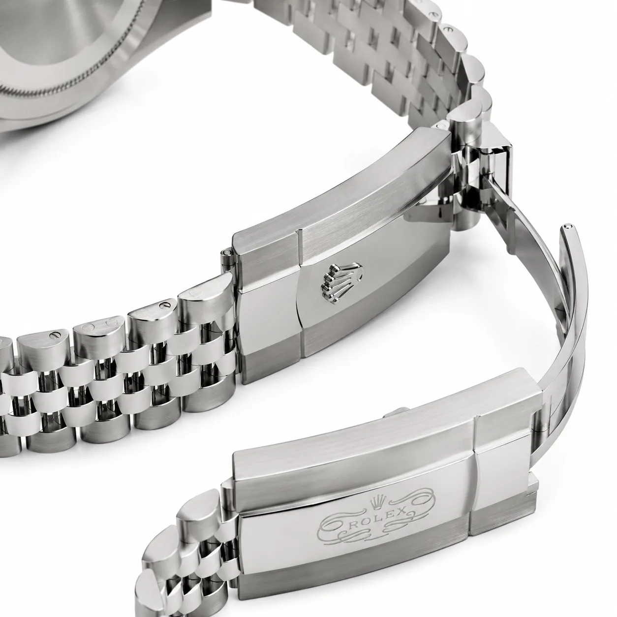 Rolex Sky-Dweller m336934-0006 42mm Calibre 9002 Bright Blue / White Gold Fluted Bezel 904L Stainless Steel and 18K White Gold AI 头图 3 - 表扣表链 [ai-shot:bracelet-clasp]