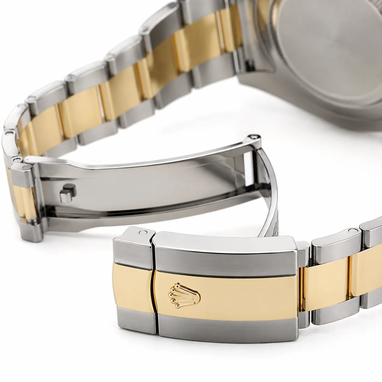 Rolex Datejust m126333-0011 41mm Calibre 3235 — / Yellow Gold Fluted Bezel 904L Stainless Steel and 18K Yellow Gold AI 头图 3 - 表扣表链 [ai-shot:bracelet-clasp]