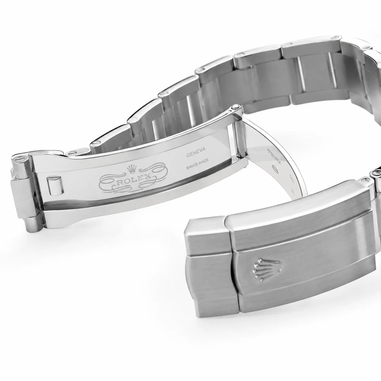 Rolex Oyster Perpetual M124300-0006 Cal.3230 Blue Dial AI 头图 3 - 表扣表链 [ai-shot:bracelet-clasp]