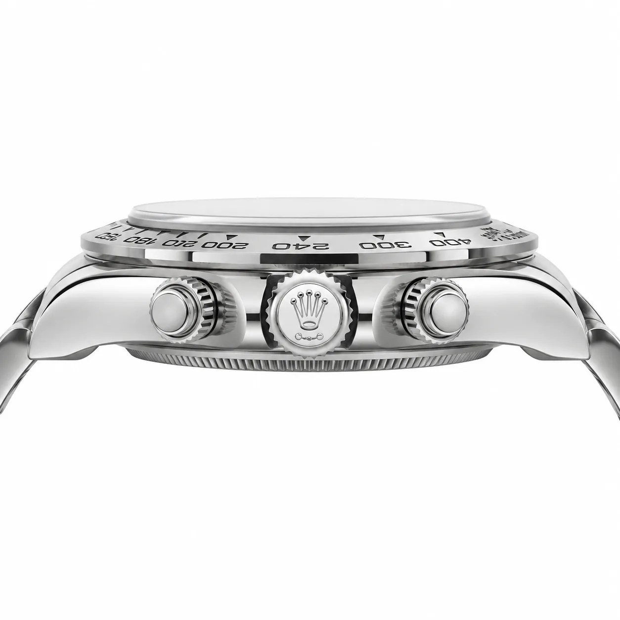 Rolex Cosmograph Daytona m126509-0005 40mm Calibre 4131 Bright Blue / White Gold Cerachrom Bezel 18K White Gold AI 头图 2 - 侧面细节 [ai-shot:side-detail]