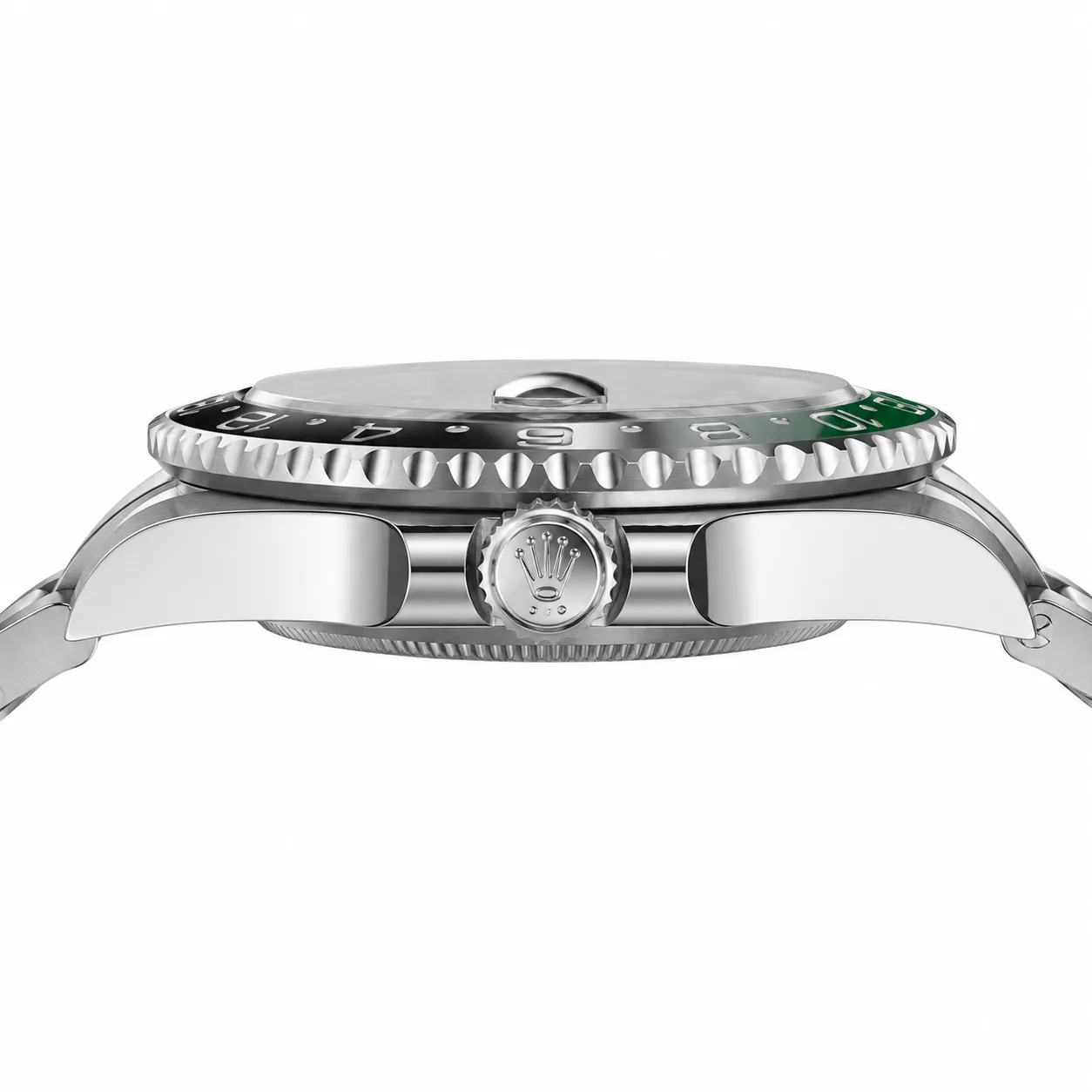 Rolex GMT-Master II M126720VTNR-0001 40mm Calibre 3285 Black / Black & Green Cerachrom Bezel 904L Stainless Steel AI 头图 2 - 侧面细节 [ai-shot:side-detail]