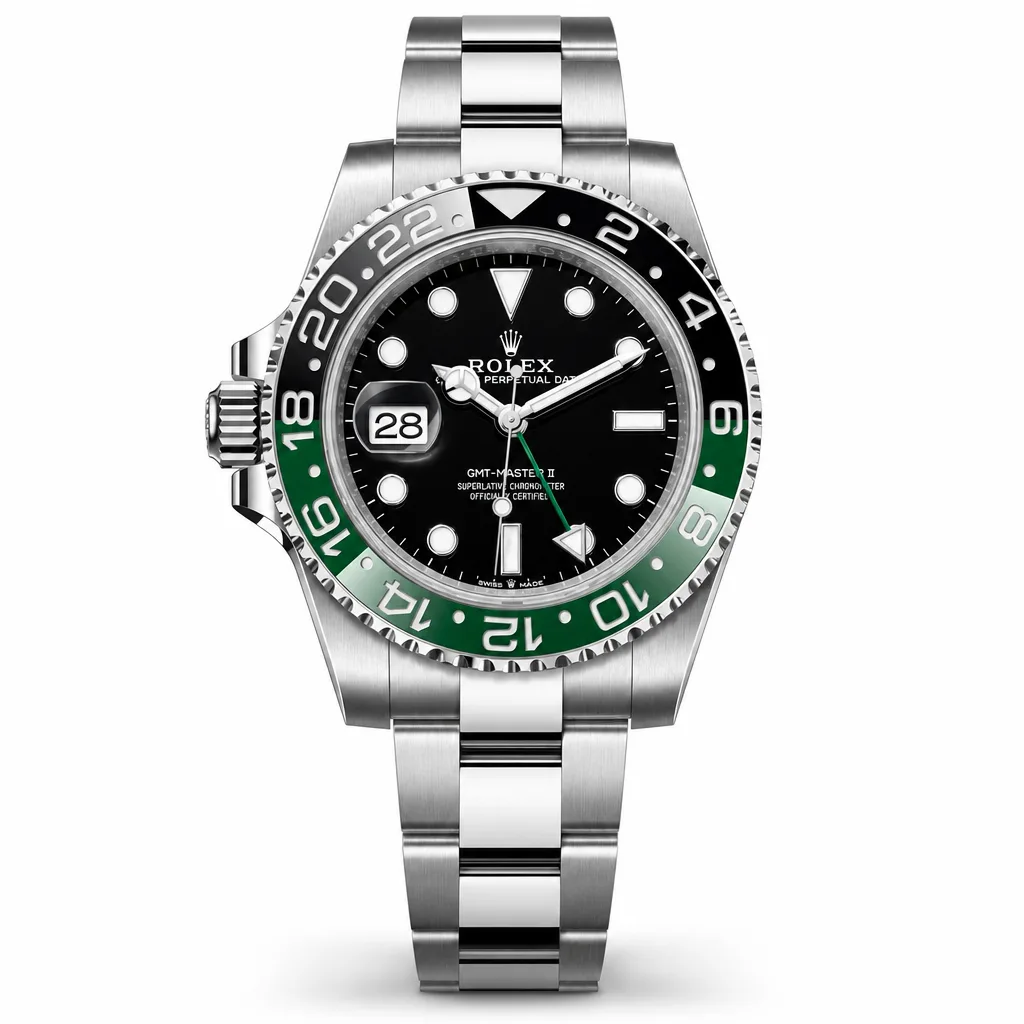 Rolex GMT-Master II M126720VTNR-0001 40mm Calibre 3285 Black / Black & Green Cerachrom Bezel 904L Stainless Steel AI 头图 1 - 白底全貌 [ai-shot:full-white]