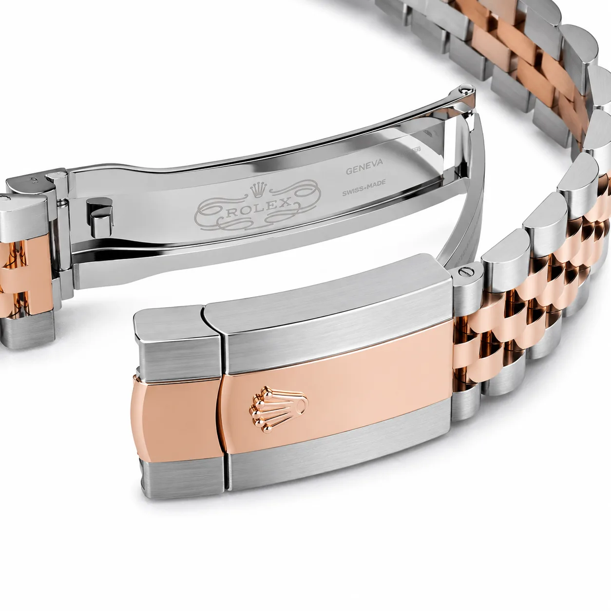 Rolex Datejust m126331-0016 41mm Calibre 3235 Slate Grey / Everose Gold Fluted Bezel 904L Stainless Steel and 18K Everose Gold AI 头图 3 - 表扣表链 [ai-shot:bracelet-clasp]