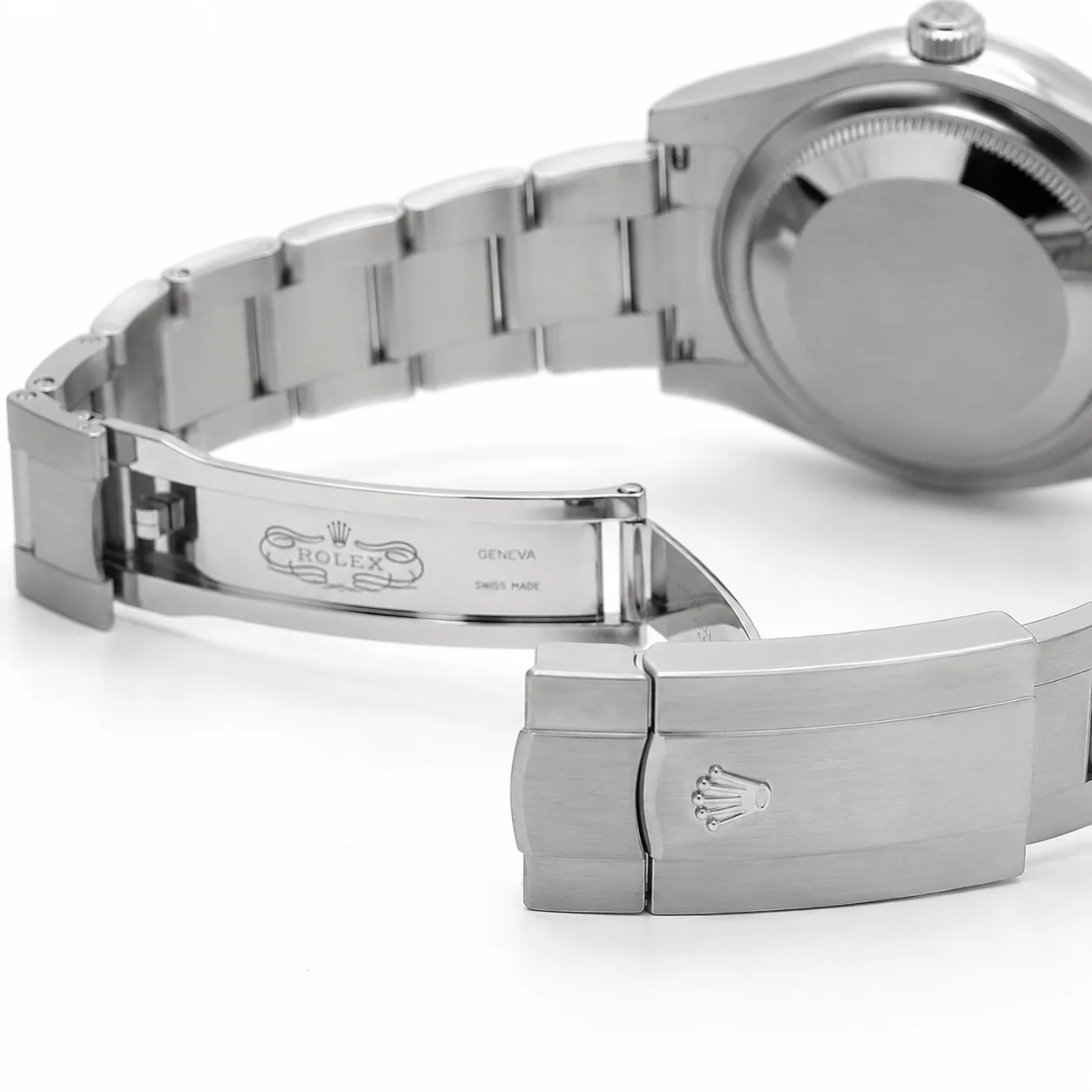 Rolex Oyster Perpetual M124300-0005 Cal.3230 Green Dial AI 头图 3 - 表扣表链 [ai-shot:bracelet-clasp]