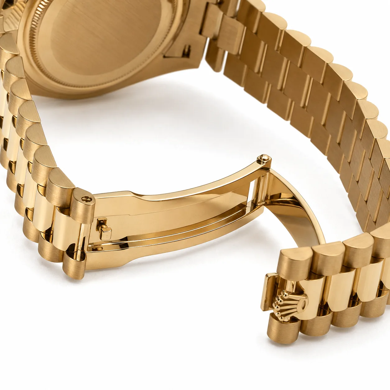 Rolex Datejust m228238-0006 36mm Calibre 2236 Champagne / Diamond-Set Bezel 18K Yellow Gold AI 头图 3 - 表扣表链 [ai-shot:bracelet-clasp]