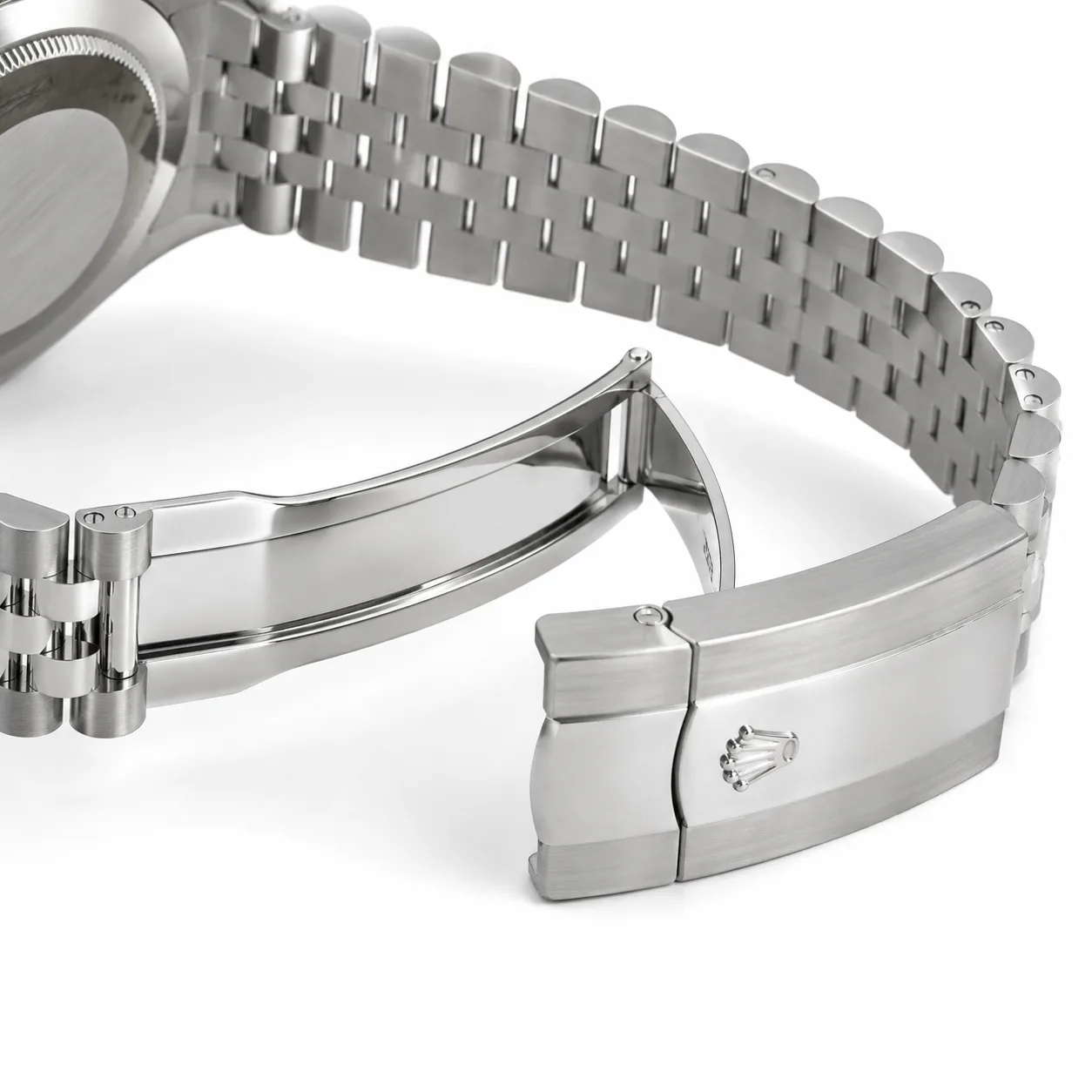 Rolex Sky-Dweller m336934-0002 42mm Calibre 9002 Silver / White Gold Fluted Bezel 904L Stainless Steel and 18K White Gold AI 头图 3 - 表扣表链 [ai-shot:bracelet-clasp]