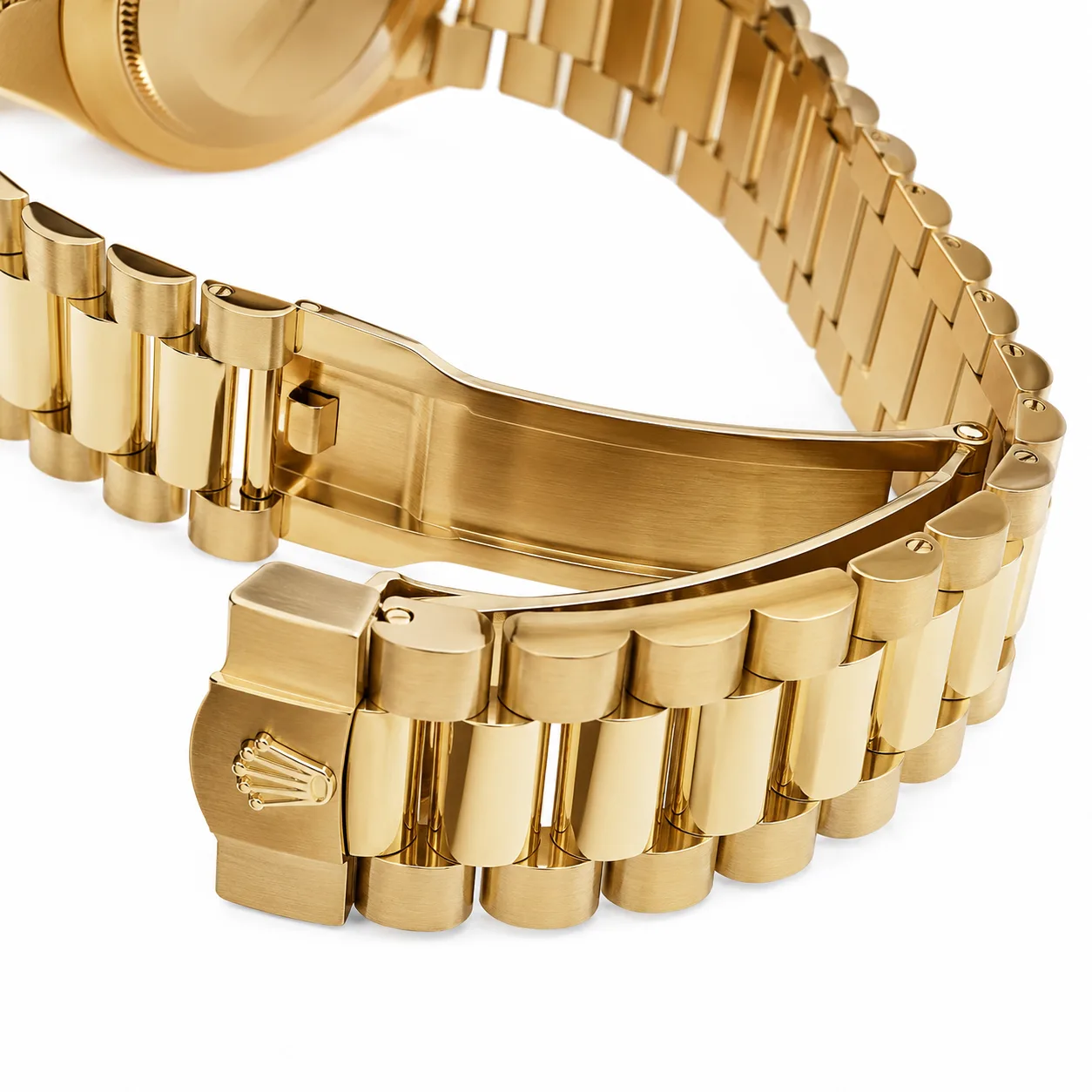 Rolex Datejust m228238-0042 36mm Calibre 2236 Olive Green / Diamond-Set Bezel 18K Yellow Gold AI 头图 3 - 表扣表链 [ai-shot:bracelet-clasp]