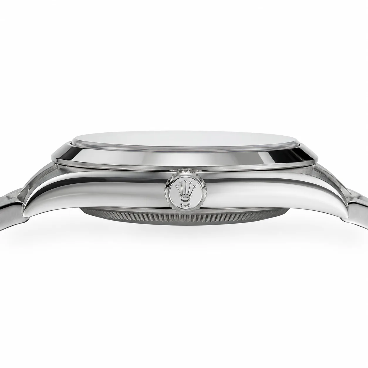 Rolex Oyster Perpetual m126300-0001 41mm Calibre 3235 Bright Blue / — 904L Stainless Steel AI 头图 2 - 侧面细节 [ai-shot:side-detail]