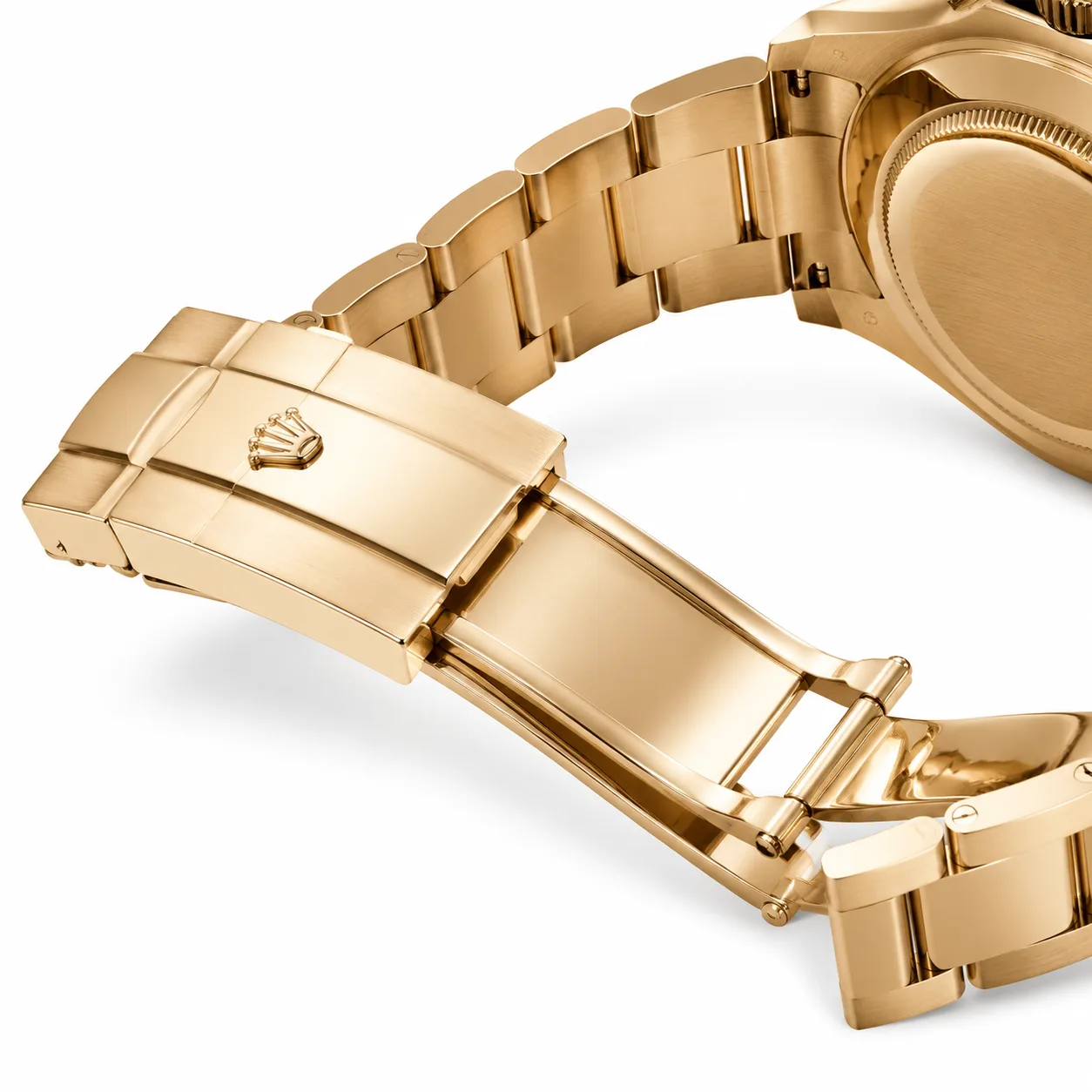 Rolex Cosmograph Daytona m126508-0005 40mm Calibre 4131 Champagne / Yellow Gold Bezel 18K Yellow Gold AI 头图 3 - 表扣表链 [ai-shot:bracelet-clasp]
