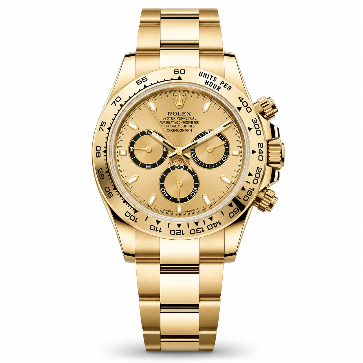 Rolex Cosmograph Daytona m126508-0005 40mm Calibre 4131 Champagne / Yellow Gold Bezel 18K Yellow Gold AI 头图 1 - 白底全貌 [ai-shot:full-white]