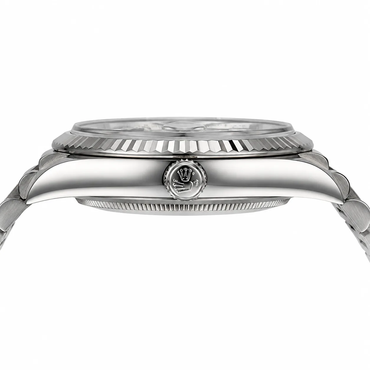 Rolex Day-Date M228239-0055 Cal.3255 Fluted Bezel AI 头图 2 - 侧面细节 [ai-shot:side-detail]
