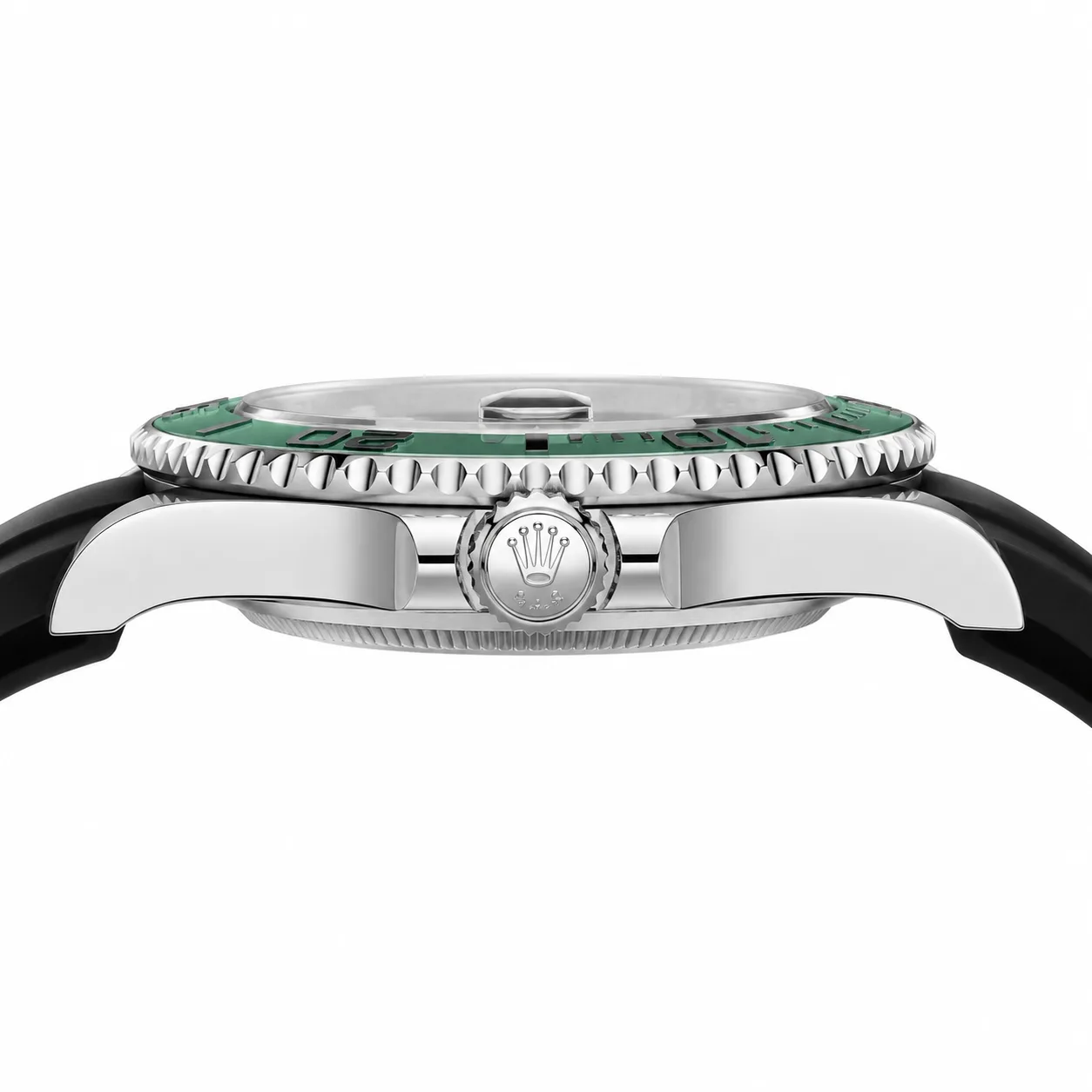 Rolex Yacht-Master M126679SABR-0002 40mm Calibre 3255 Green & Black / Green & Black Cerachrom Bezel 18K White Gold AI 头图 2 - 侧面细节 [ai-shot:side-detail]