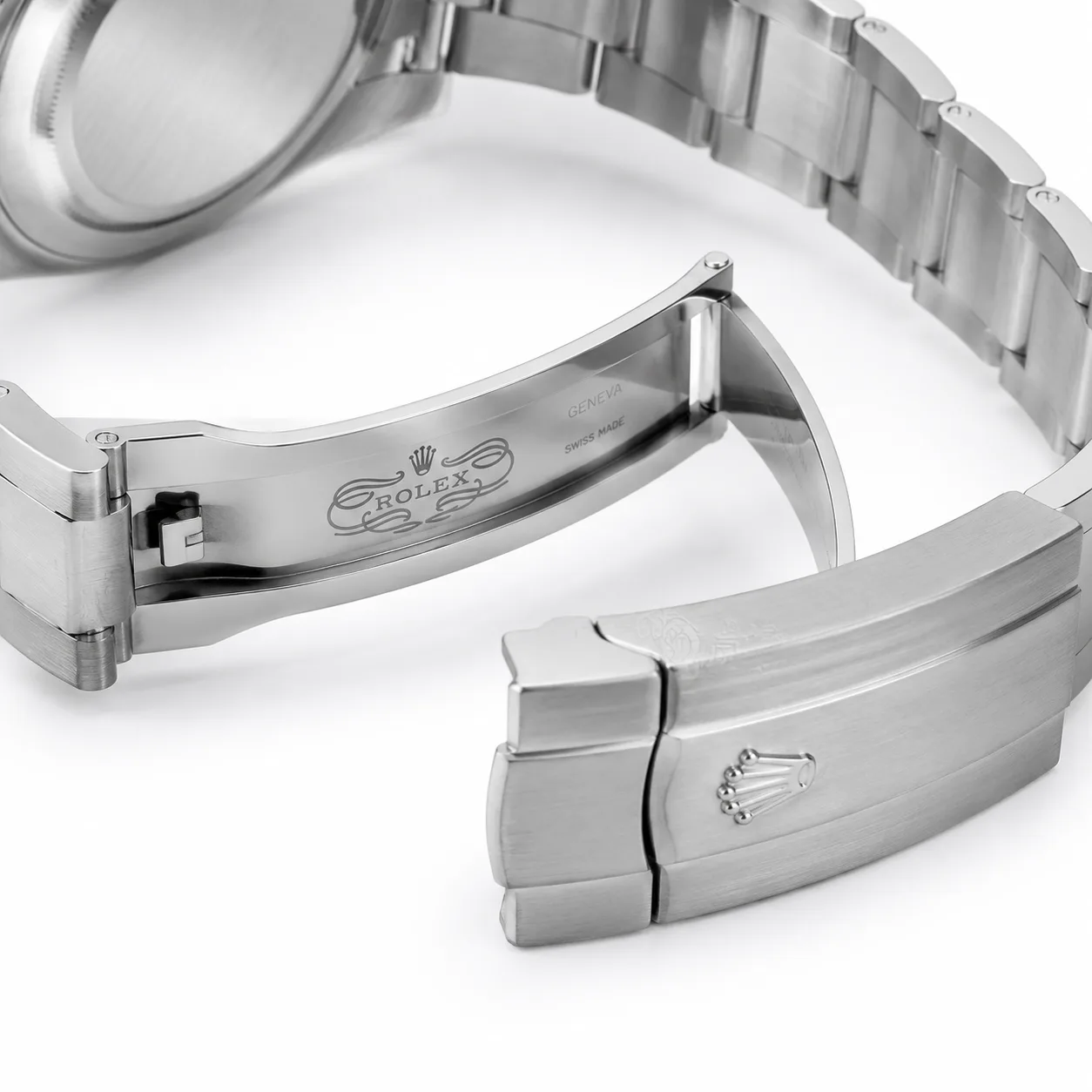 Rolex Oyster Perpetual m134300-0007 41mm Calibre 3230 Silver / Smooth Bezel 904L Stainless Steel AI 头图 3 - 表扣表链 [ai-shot:bracelet-clasp]