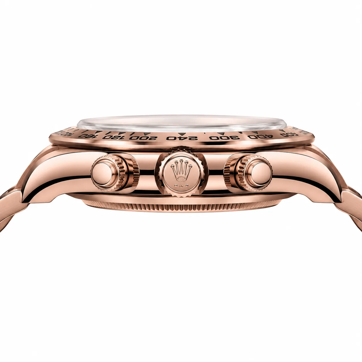Rolex Cosmograph Daytona m116505-0014 40mm Calibre 4130 Everose / Everose Gold Bezel 18K Everose Gold AI 头图 2 - 侧面细节 [ai-shot:side-detail]