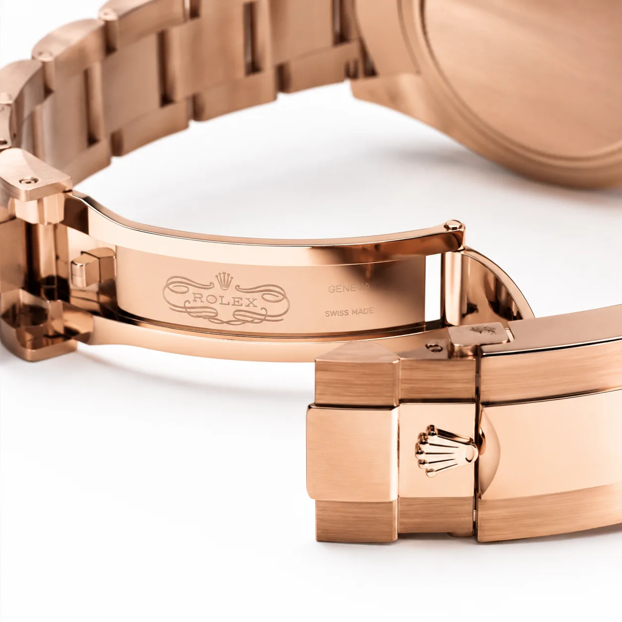 Rolex Cosmograph Daytona m116505-0014 40mm Calibre 4130 Everose / Everose Gold Bezel 18K Everose Gold AI 头图 3 - 表扣表链 [ai-shot:bracelet-clasp]