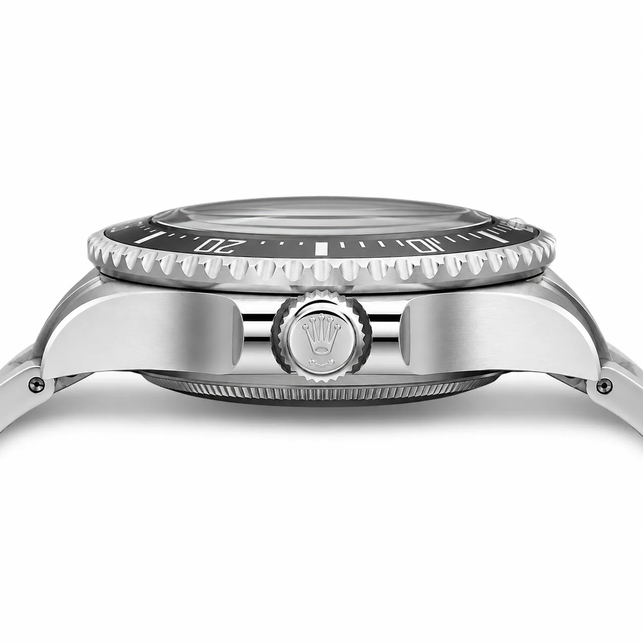 Rolex Deepsea m136660-0004 44mm Calibre 3235 Black / Fluted Bezel 904L Stainless Steel AI 头图 2 - 侧面细节 [ai-shot:side-detail]