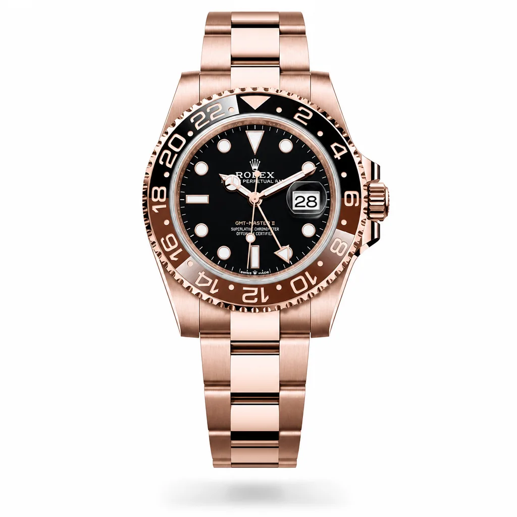 Rolex GMT-Master II M126715CHNR-0002 40mm Black Dial Cerachrom Bezel 18K Everose Gold AI 头图 1 - 白底全貌 [ai-shot:full-white]