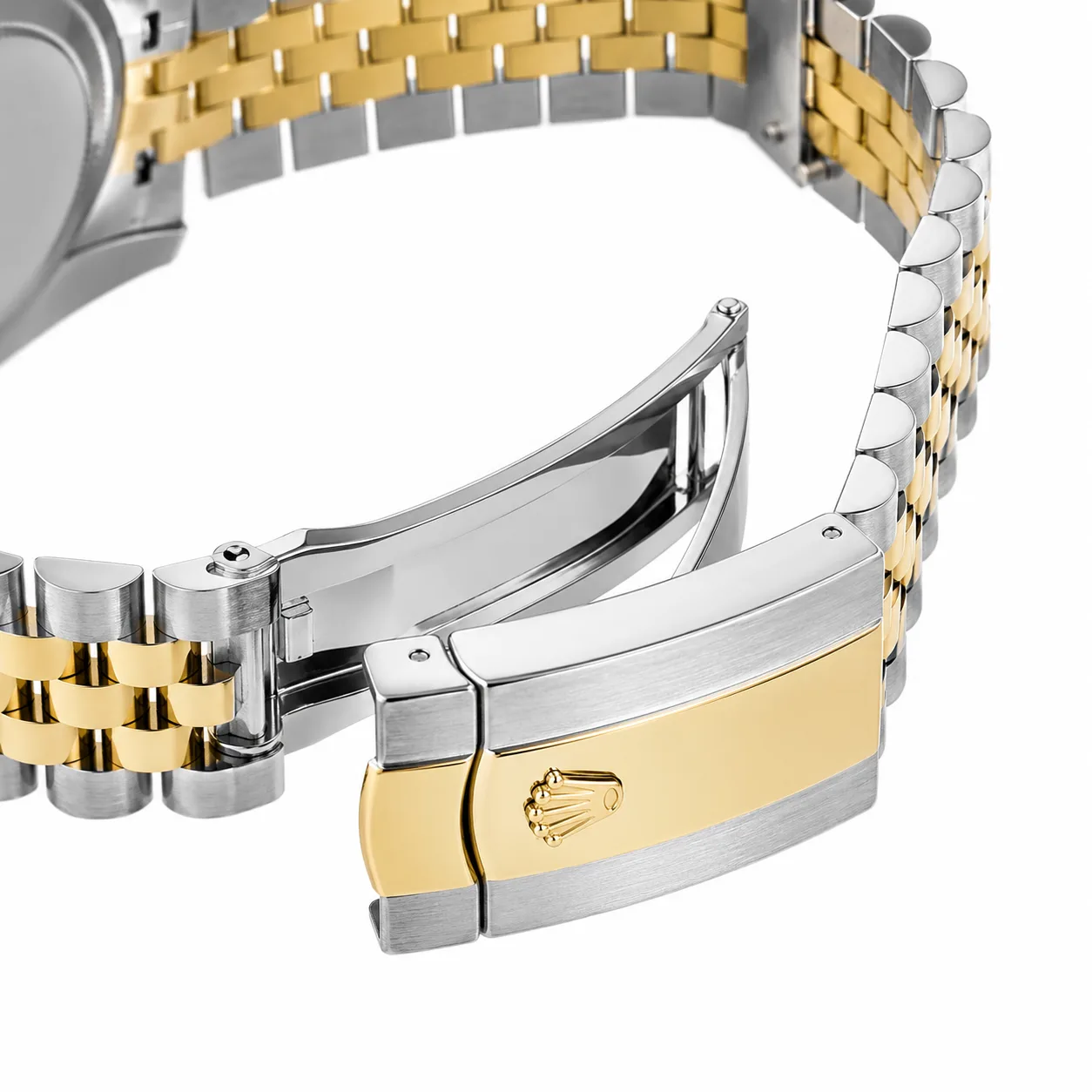 Rolex Datejust M126233-0039 36mm Calibre 3235 Blue / Fluted Bezel 904L Stainless Steel and 18K Yellow Gold AI 头图 3 - 表扣表链 [ai-shot:bracelet-clasp]