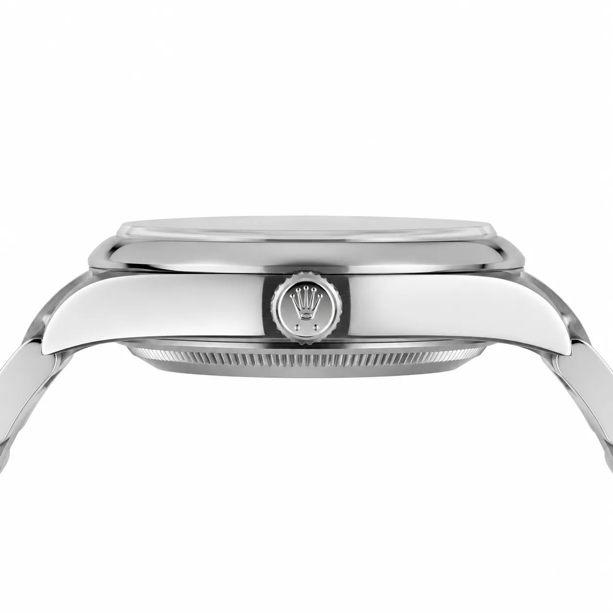 Rolex Oyster Perpetual m126000-0002 36mm Black Dial Smooth Bezel AI 头图 2 - 侧面细节 [ai-shot:side-detail]