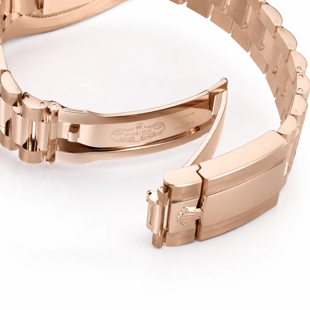 Rolex Day-Date M228235-0053 Cal.3255 Chocolate Dial Fluted Bezel AI 头图 3 - 表扣表链 [ai-shot:bracelet-clasp]