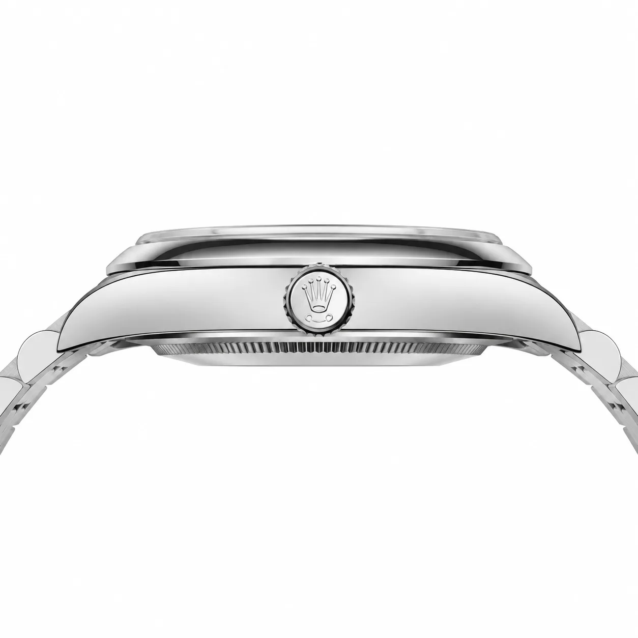 Rolex Oyster Perpetual m126300-0014 41mm Green Dial Smooth Bezel AI 头图 2 - 侧面细节 [ai-shot:side-detail]