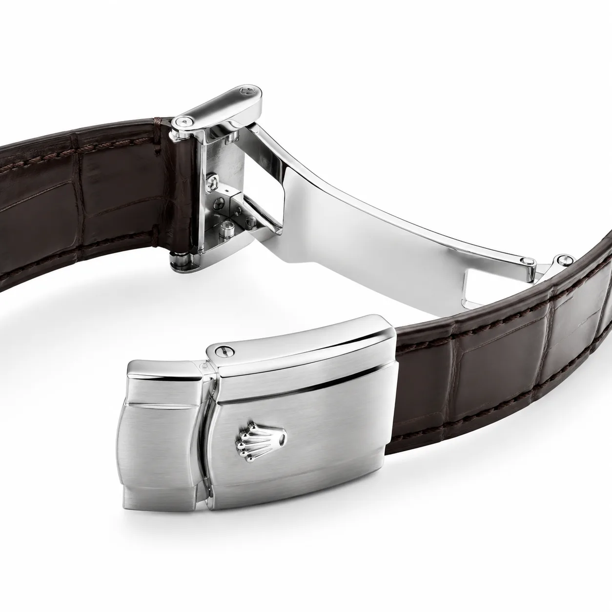 Rolex 1908 m52509-0006 39mm Silver Dial Fluted Bezel 18K White Gold AI 头图 3 - 表扣表链 [ai-shot:bracelet-clasp]