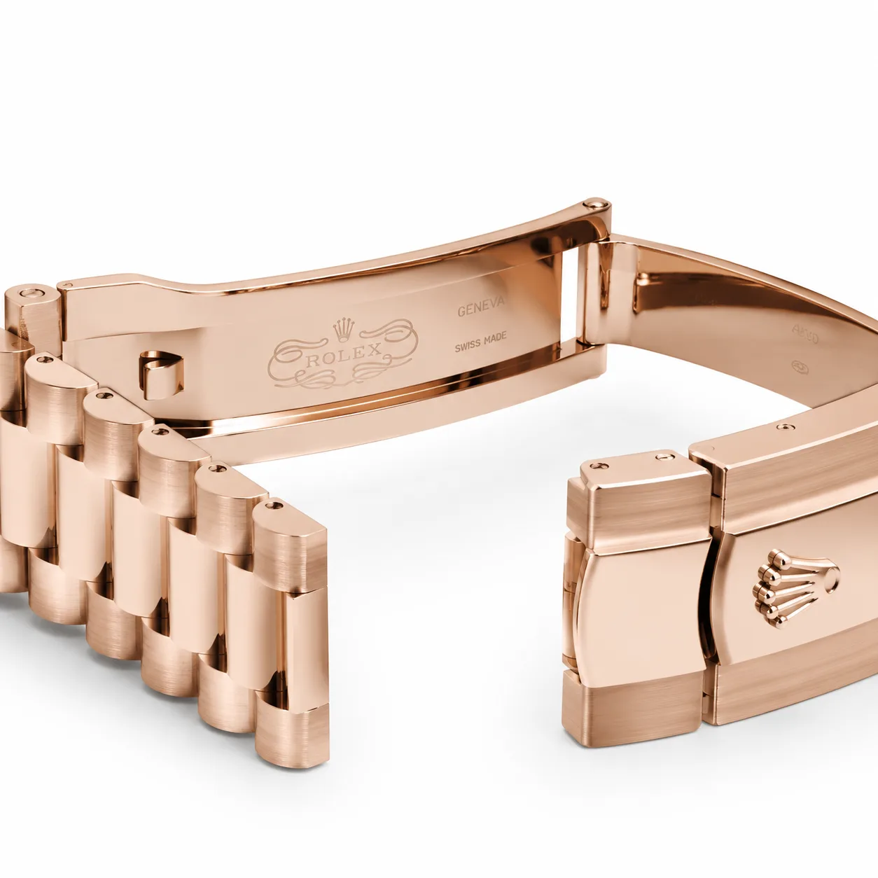 Rolex Day-Date m228235-0045 40mm Rhodonite Dial Fluted Bezel 18K Everose Gold AI 头图 3 - 表扣表链 [ai-shot:bracelet-clasp]